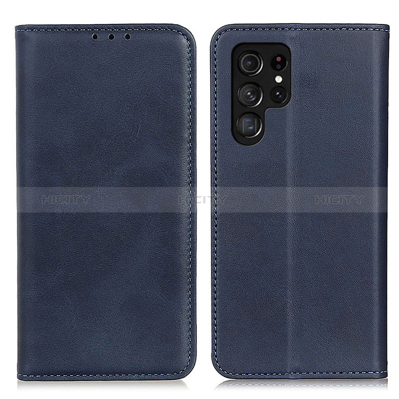 Coque Portefeuille Livre Cuir Etui Clapet M17L pour Samsung Galaxy S24 Ultra 5G Bleu Plus