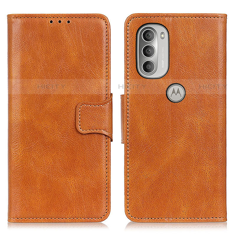 Coque Portefeuille Livre Cuir Etui Clapet M19L pour Motorola Moto G51 5G Marron Plus