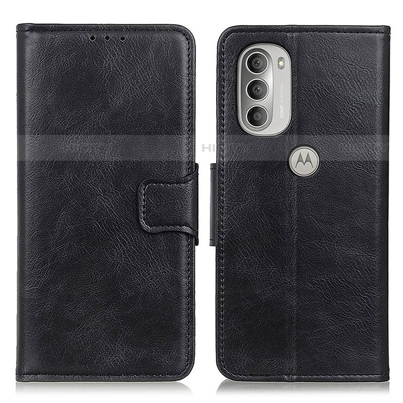 Coque Portefeuille Livre Cuir Etui Clapet M19L pour Motorola Moto G51 5G Noir Plus