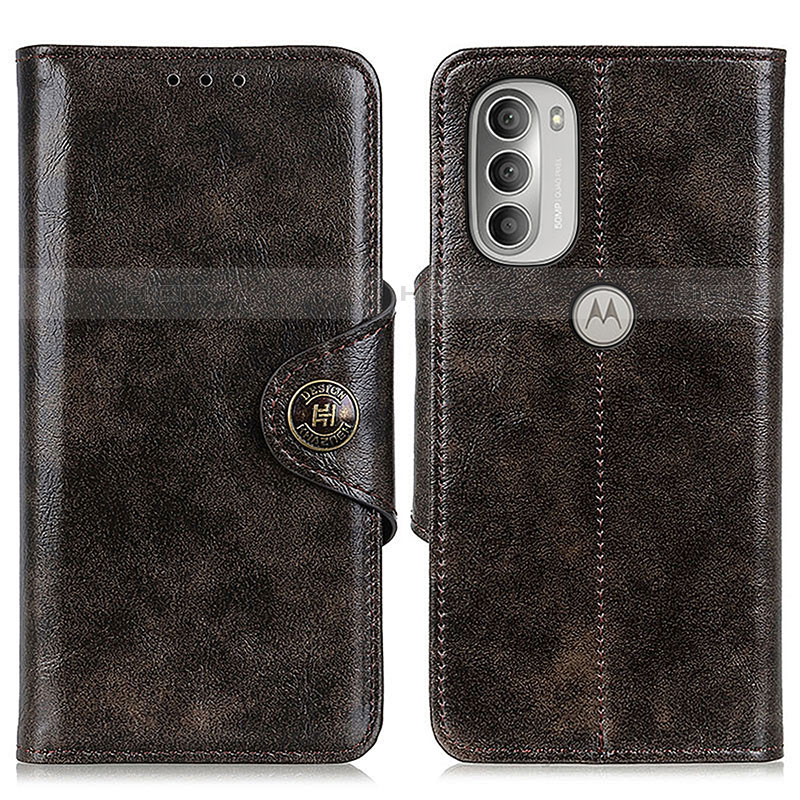 Coque Portefeuille Livre Cuir Etui Clapet M20L pour Motorola Moto G51 5G Bronze Plus