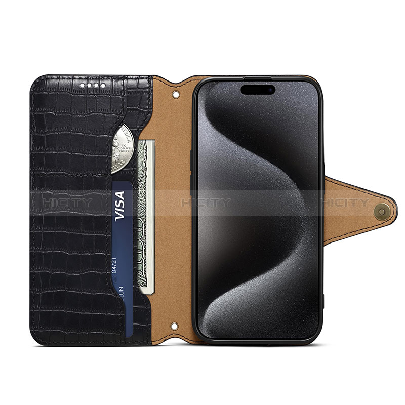 Coque Portefeuille Livre Cuir Etui Clapet MT6 pour Apple iPhone 15 Pro Max Plus