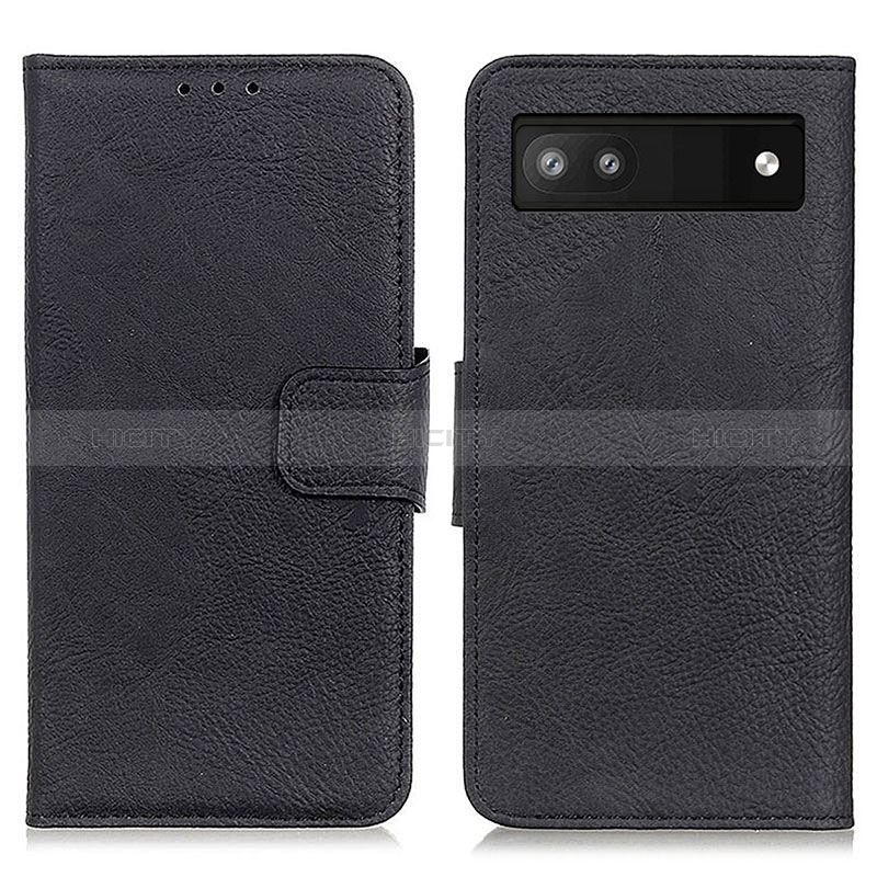 Coque Portefeuille Livre Cuir Etui Clapet N01P pour Google Pixel 7a 5G Noir Plus