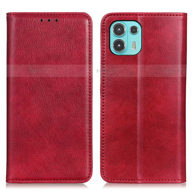 Coque Portefeuille Livre Cuir Etui Clapet N01P pour Motorola Moto Edge 20 Lite 5G Rouge Plus