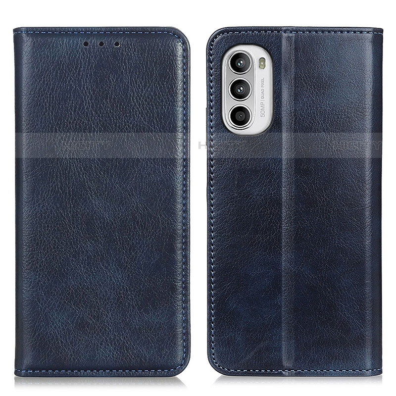 Coque Portefeuille Livre Cuir Etui Clapet N01P pour Motorola Moto Edge (2022) 5G Bleu Plus