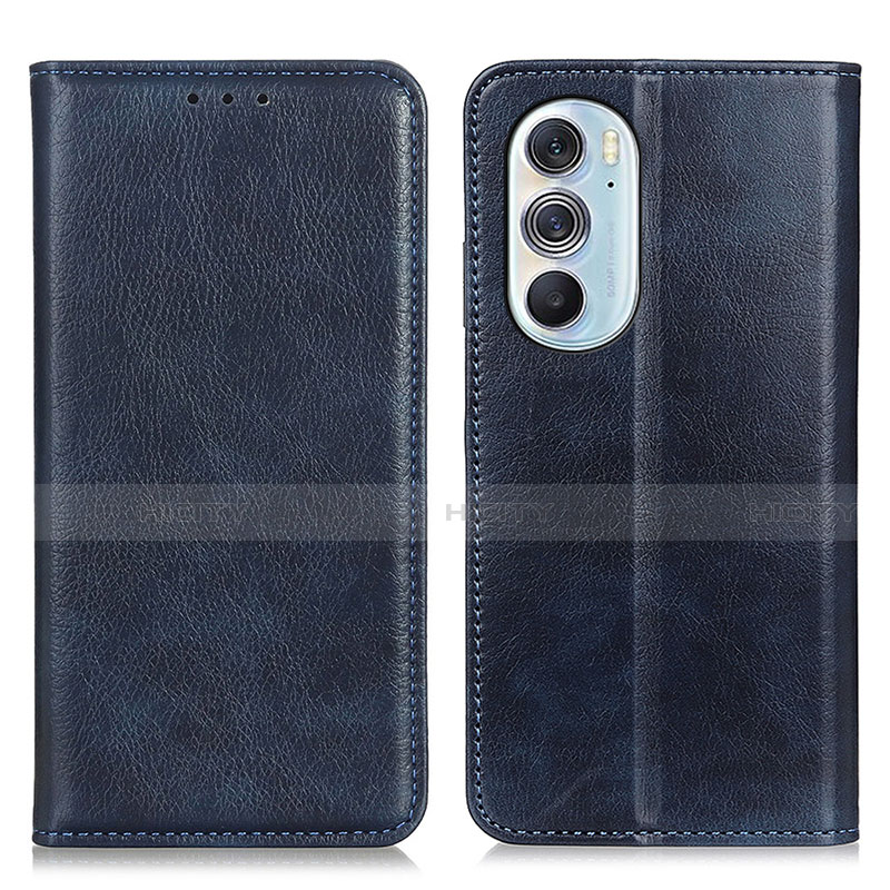 Coque Portefeuille Livre Cuir Etui Clapet N01P pour Motorola Moto Edge 30 Pro 5G Bleu Plus