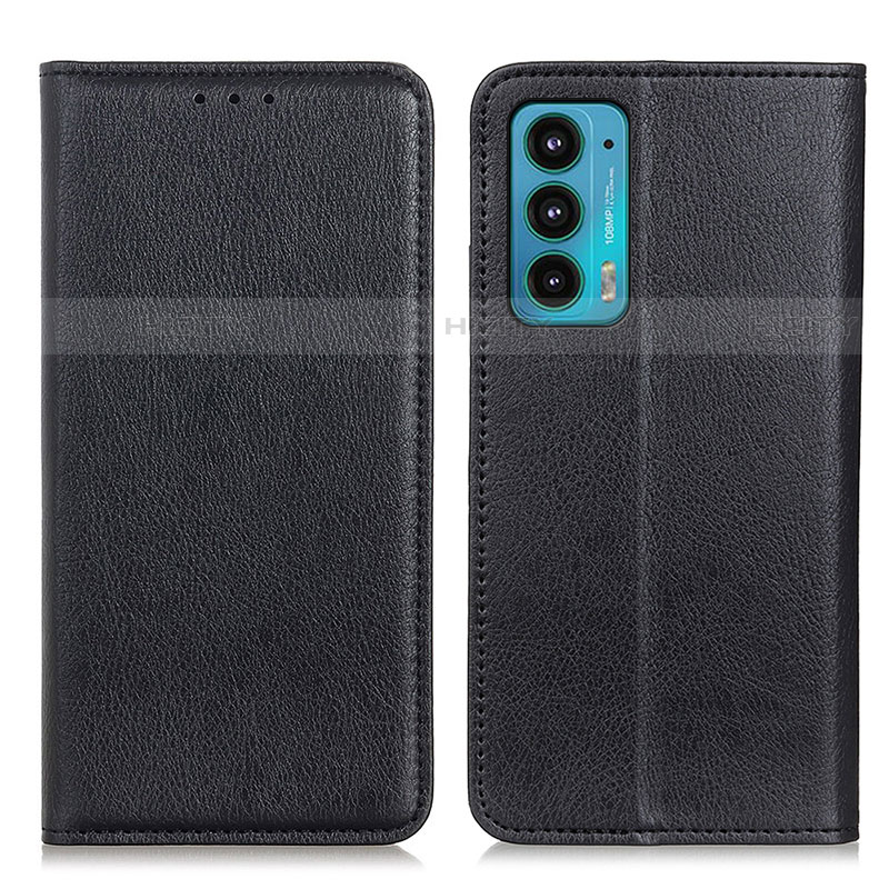 Coque Portefeuille Livre Cuir Etui Clapet N01P pour Motorola Moto Edge Lite 5G Noir Plus