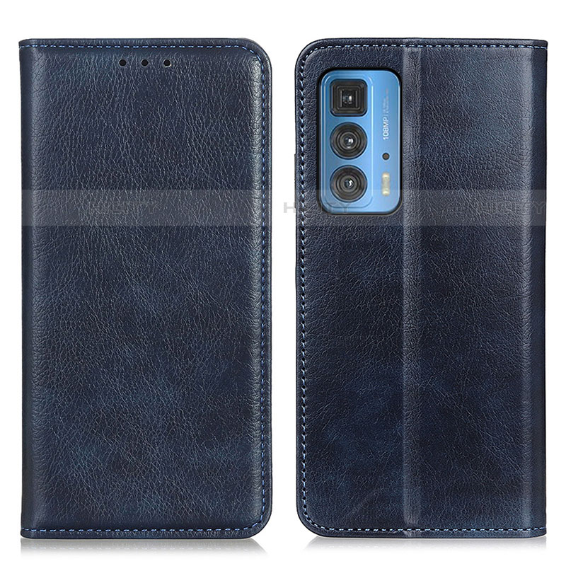 Coque Portefeuille Livre Cuir Etui Clapet N01P pour Motorola Moto Edge S Pro 5G Bleu Plus