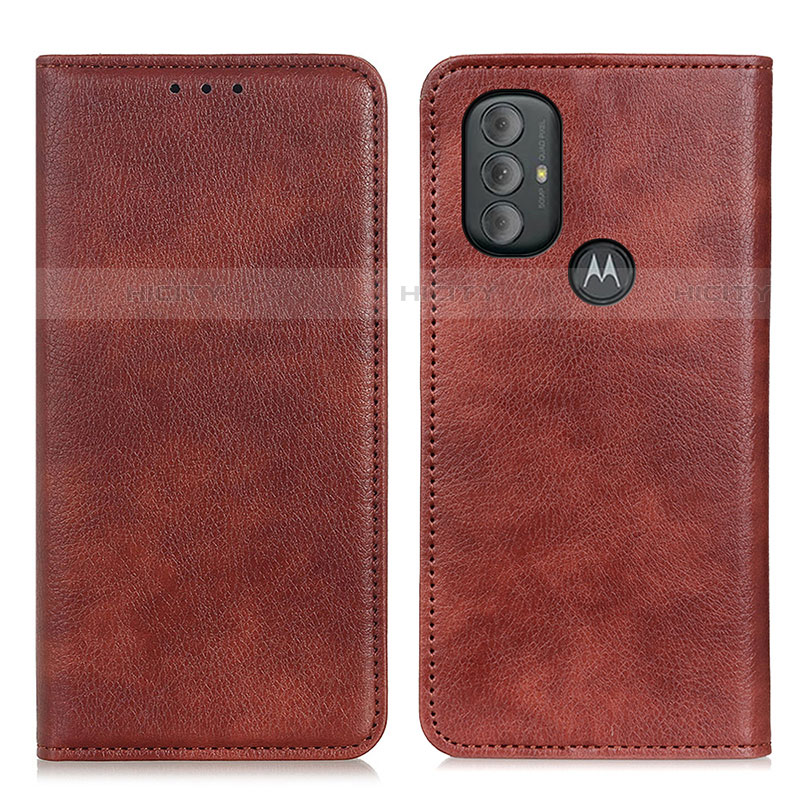 Coque Portefeuille Livre Cuir Etui Clapet N01P pour Motorola Moto G Play (2023) Marron Plus