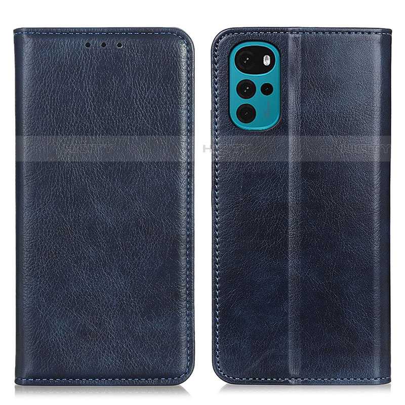 Coque Portefeuille Livre Cuir Etui Clapet N01P pour Motorola Moto G22 Bleu Plus