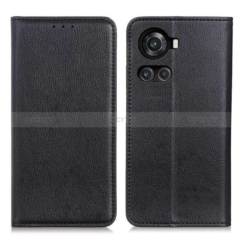 Coque Portefeuille Livre Cuir Etui Clapet N01P pour OnePlus 10R 5G Noir Plus