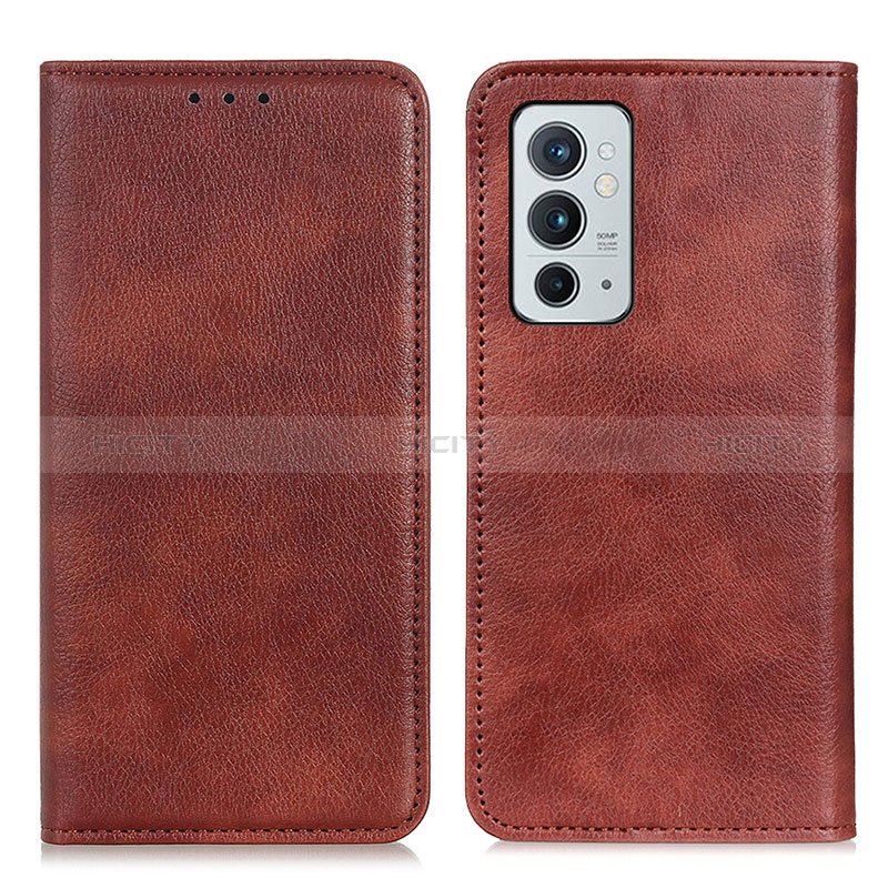 Coque Portefeuille Livre Cuir Etui Clapet N01P pour OnePlus 9RT 5G Marron Plus