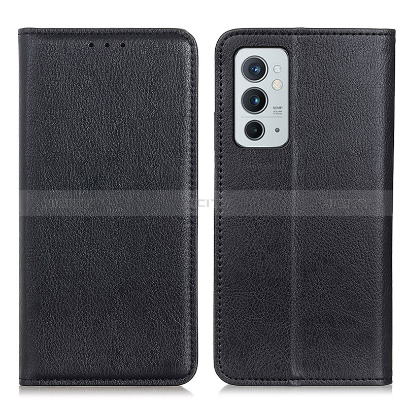 Coque Portefeuille Livre Cuir Etui Clapet N01P pour OnePlus 9RT 5G Noir Plus