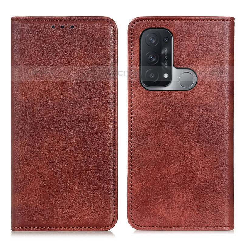 Coque Portefeuille Livre Cuir Etui Clapet N01P pour Oppo Reno5 A Marron Plus