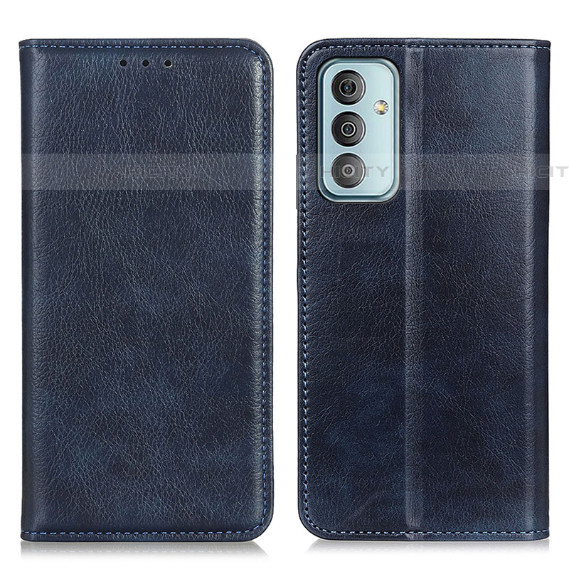 Coque Portefeuille Livre Cuir Etui Clapet N01P pour Samsung Galaxy F23 5G Bleu Plus