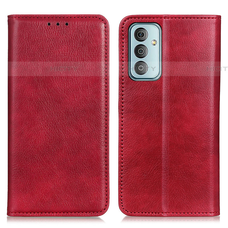 Coque Portefeuille Livre Cuir Etui Clapet N01P pour Samsung Galaxy F23 5G Rouge Plus