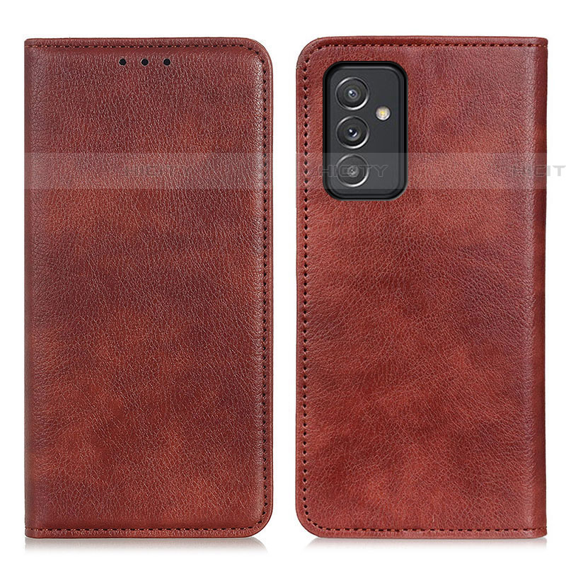 Coque Portefeuille Livre Cuir Etui Clapet N01P pour Samsung Galaxy M54 5G Marron Plus