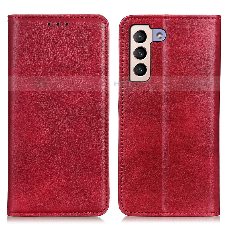 Coque Portefeuille Livre Cuir Etui Clapet N01P pour Samsung Galaxy S21 Plus 5G Rouge Plus