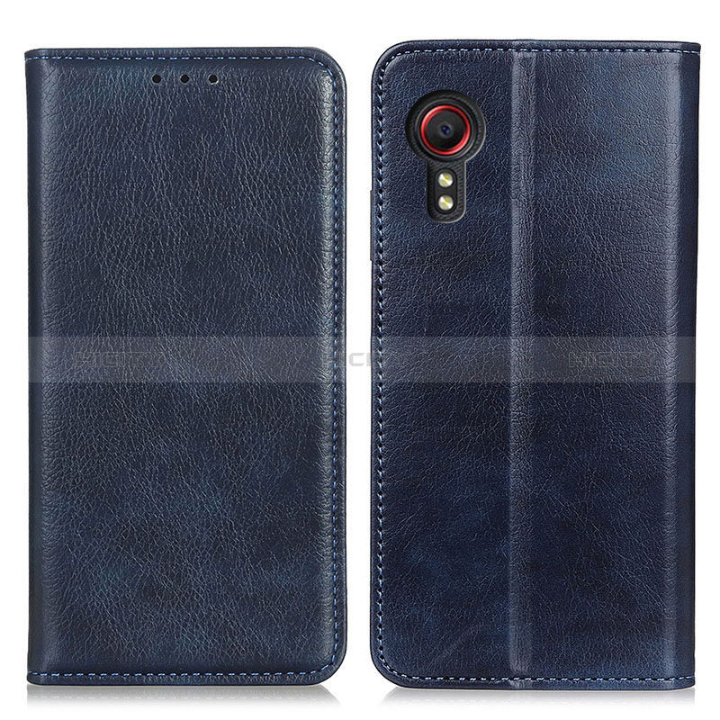 Coque Portefeuille Livre Cuir Etui Clapet N01P pour Samsung Galaxy XCover 5 SM-G525F Bleu Plus