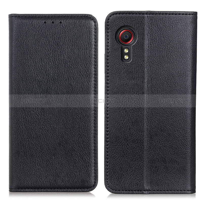 Coque Portefeuille Livre Cuir Etui Clapet N01P pour Samsung Galaxy XCover 5 SM-G525F Noir Plus
