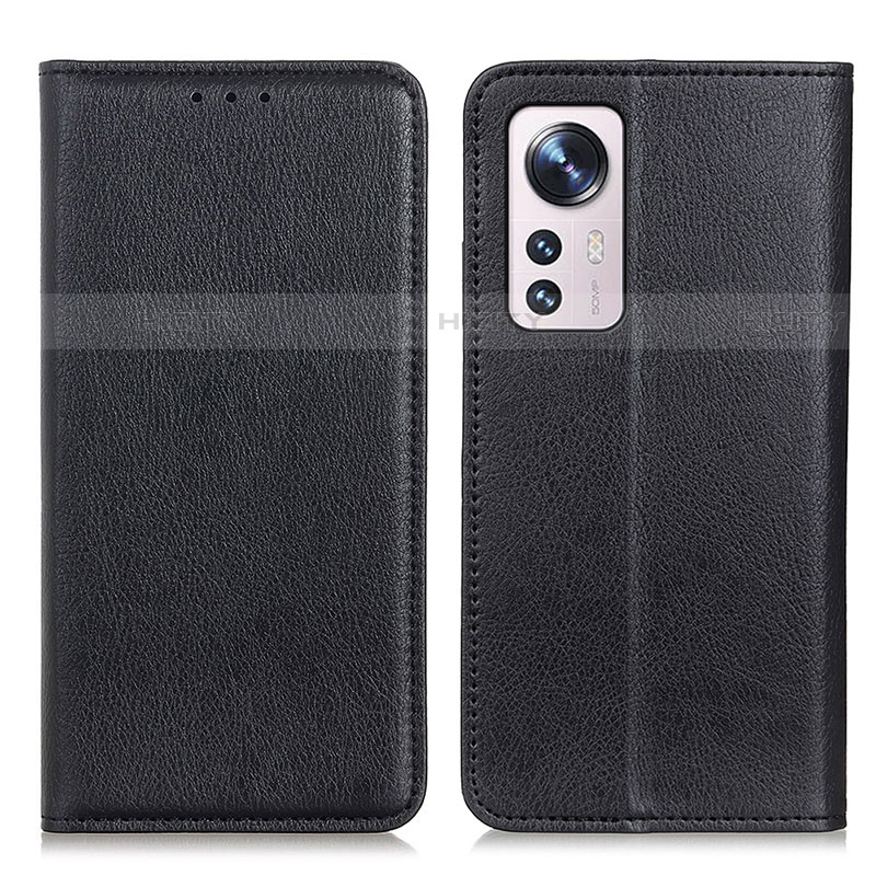 Coque Portefeuille Livre Cuir Etui Clapet N01P pour Xiaomi Mi 12 Lite 5G Noir Plus