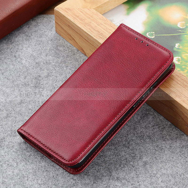 Coque Portefeuille Livre Cuir Etui Clapet N01P pour Xiaomi Mi 13T 5G Rouge Plus