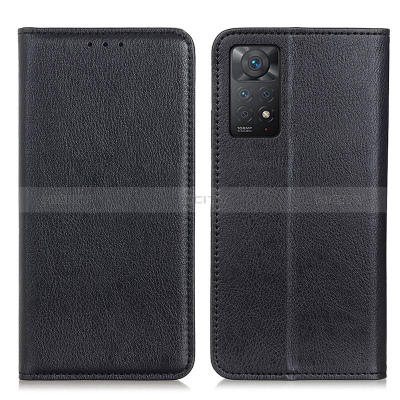 Coque Portefeuille Livre Cuir Etui Clapet N01P pour Xiaomi Redmi Note 11 Pro 4G Noir Plus