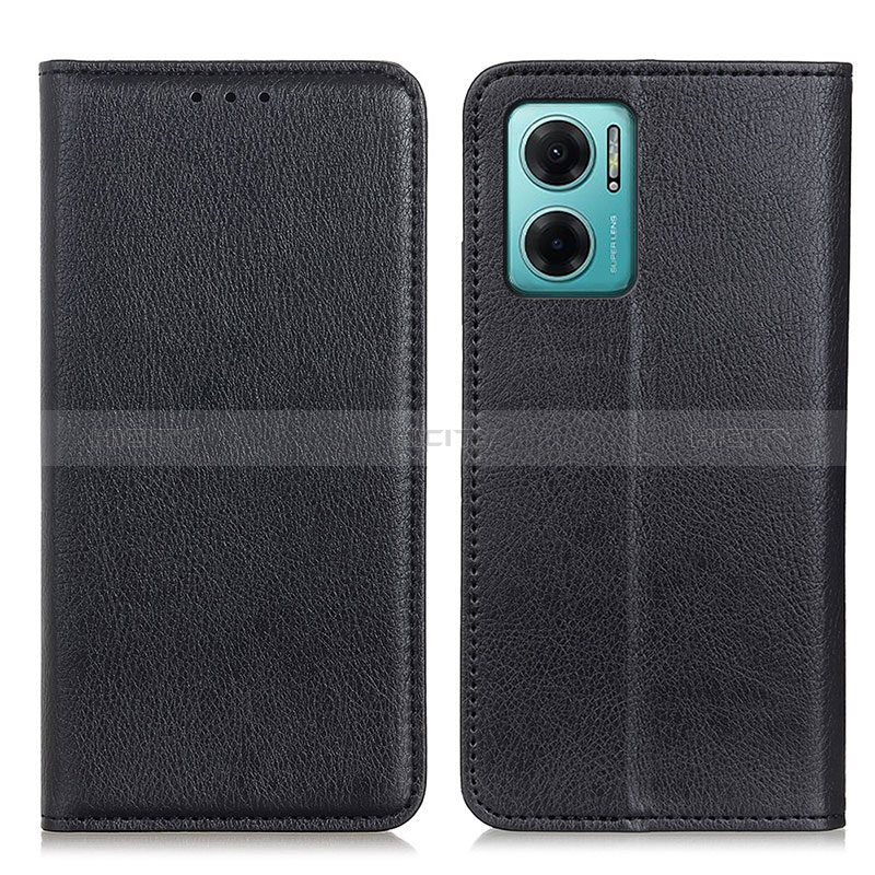 Coque Portefeuille Livre Cuir Etui Clapet N01P pour Xiaomi Redmi Note 11E 5G Noir Plus