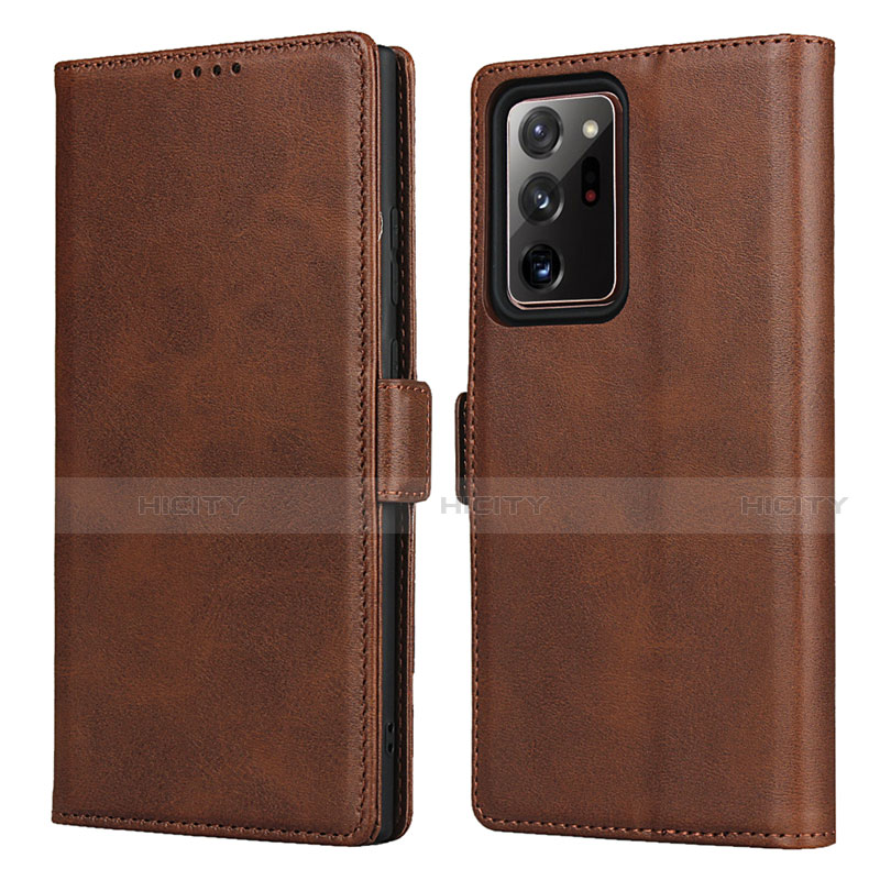 Coque Portefeuille Livre Cuir Etui Clapet N02 pour Samsung Galaxy Note 20 Ultra 5G Marron Plus