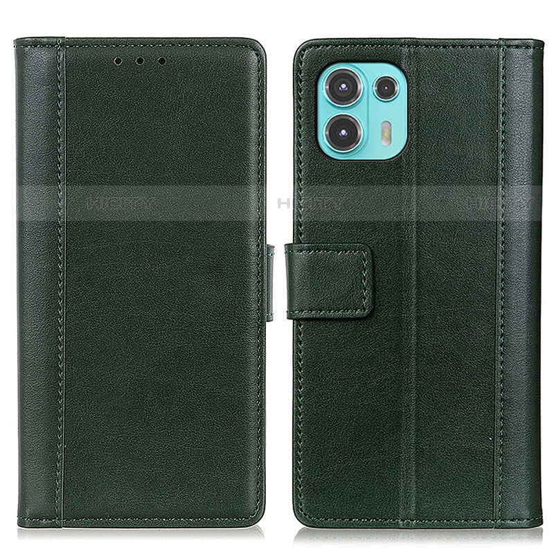 Coque Portefeuille Livre Cuir Etui Clapet N02P pour Motorola Moto Edge 20 Lite 5G Vert Plus