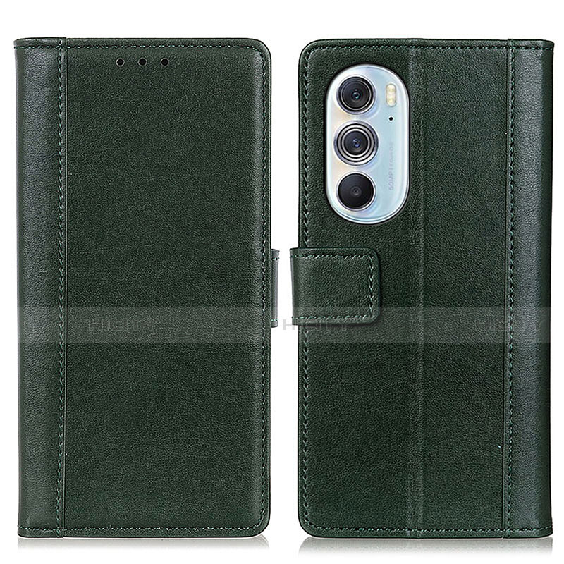 Coque Portefeuille Livre Cuir Etui Clapet N02P pour Motorola Moto Edge 30 Pro 5G Vert Plus