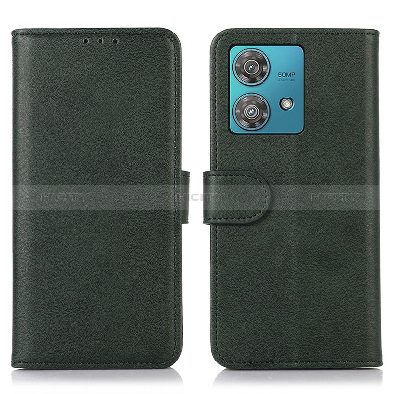 Coque Portefeuille Livre Cuir Etui Clapet N02P pour Motorola Moto Edge 40 Neo 5G Vert Plus