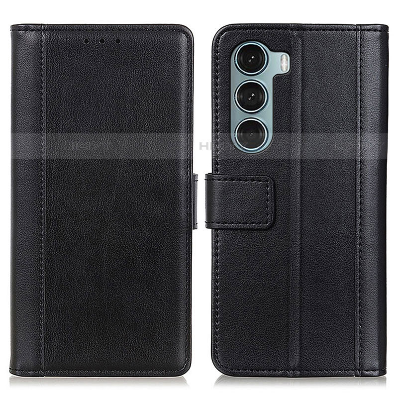 Coque Portefeuille Livre Cuir Etui Clapet N02P pour Motorola Moto Edge S30 5G Noir Plus