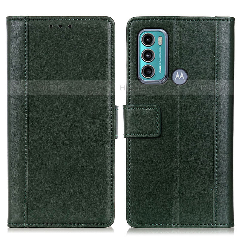 Coque Portefeuille Livre Cuir Etui Clapet N02P pour Motorola Moto G40 Fusion Vert Plus