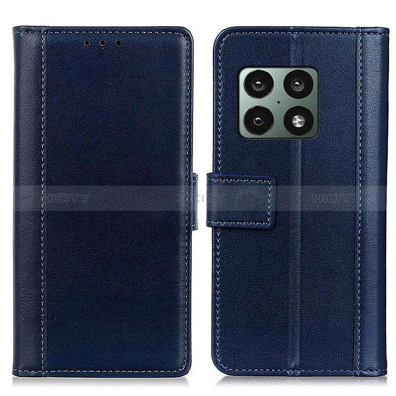 Coque Portefeuille Livre Cuir Etui Clapet N02P pour OnePlus 10 Pro 5G Bleu Plus