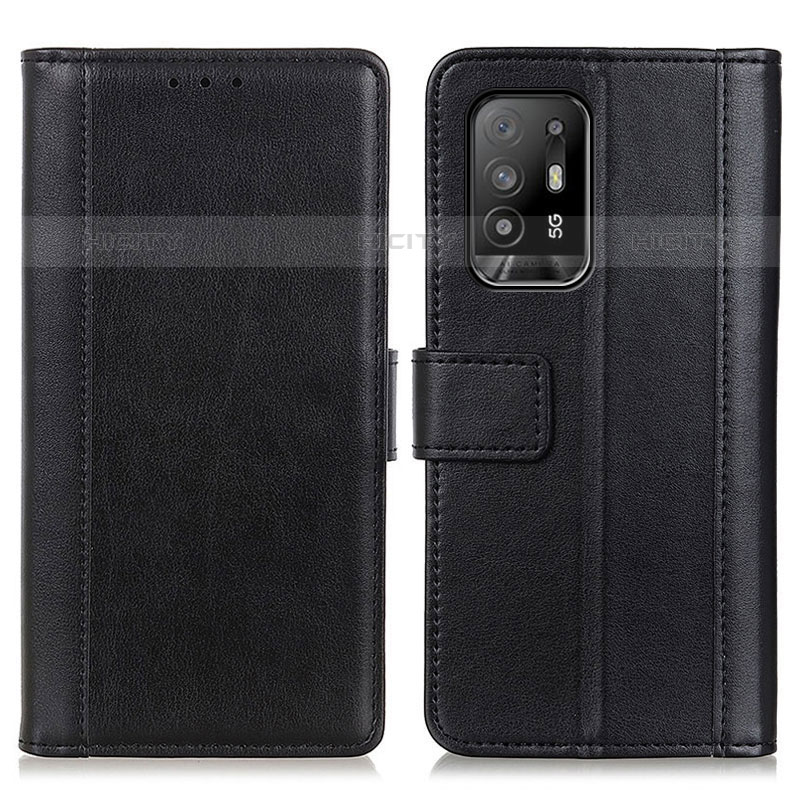 Coque Portefeuille Livre Cuir Etui Clapet N02P pour Oppo A94 5G Noir Plus