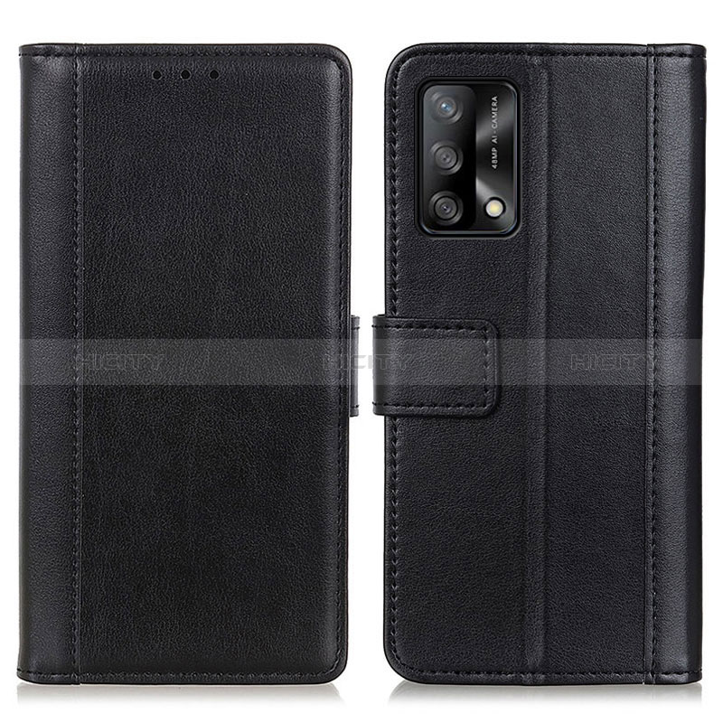 Coque Portefeuille Livre Cuir Etui Clapet N02P pour Oppo A95 4G Noir Plus