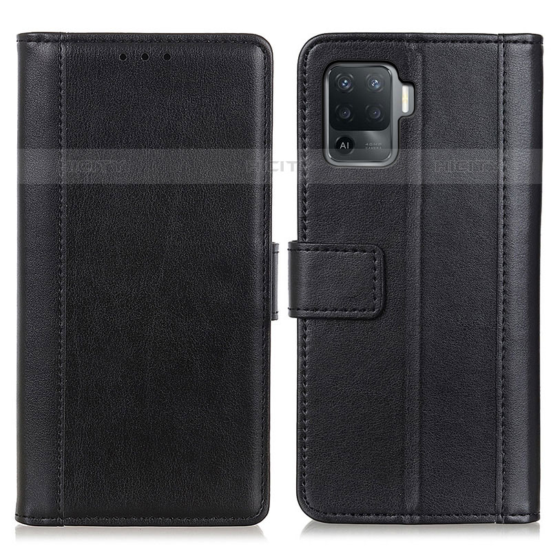 Coque Portefeuille Livre Cuir Etui Clapet N02P pour Oppo F19 Pro Noir Plus