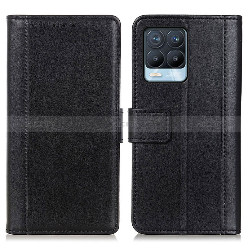 Coque Portefeuille Livre Cuir Etui Clapet N02P pour Realme 8 Pro Noir Plus