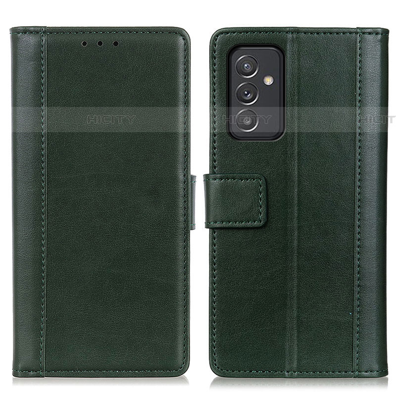 Coque Portefeuille Livre Cuir Etui Clapet N02P pour Samsung Galaxy A05s Vert Plus