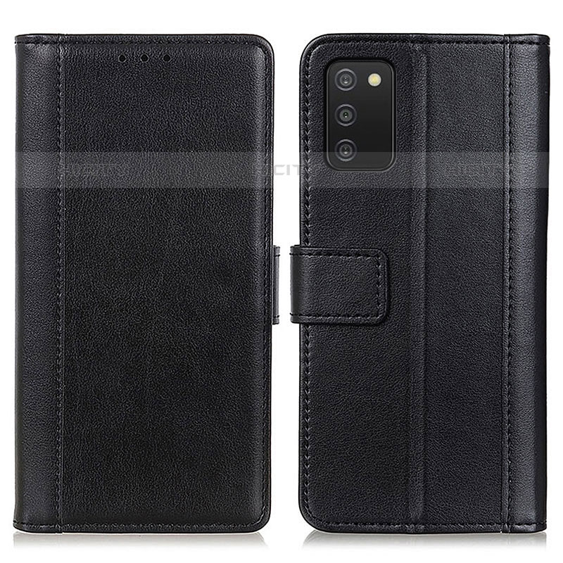 Coque Portefeuille Livre Cuir Etui Clapet N02P pour Samsung Galaxy M02s Noir Plus