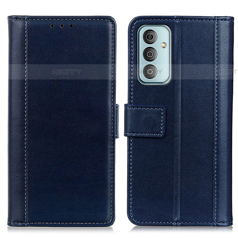 Coque Portefeuille Livre Cuir Etui Clapet N02P pour Samsung Galaxy M13 4G Bleu Plus