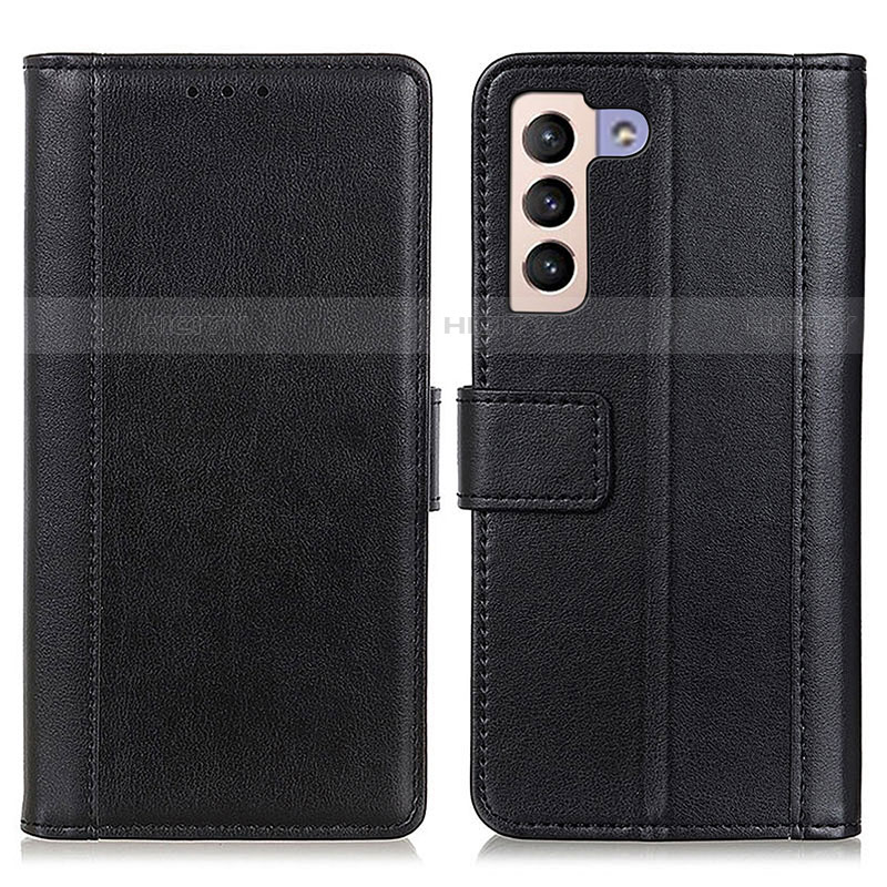 Coque Portefeuille Livre Cuir Etui Clapet N02P pour Samsung Galaxy S21 5G Noir Plus