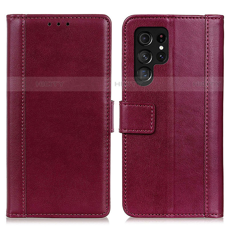 Coque Portefeuille Livre Cuir Etui Clapet N02P pour Samsung Galaxy S21 Ultra 5G Plus