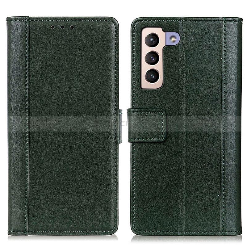 Coque Portefeuille Livre Cuir Etui Clapet N02P pour Samsung Galaxy S24 5G Vert Plus