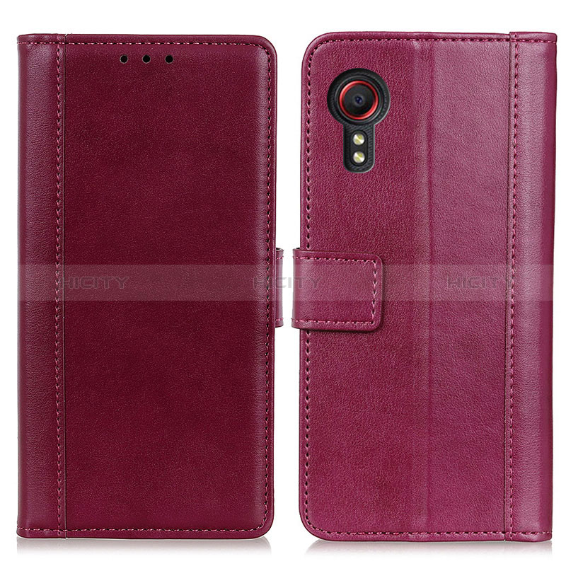 Coque Portefeuille Livre Cuir Etui Clapet N02P pour Samsung Galaxy XCover 5 SM-G525F Rouge Plus