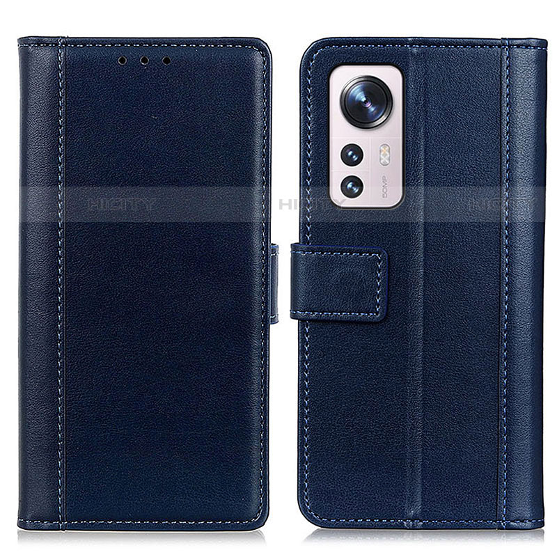 Coque Portefeuille Livre Cuir Etui Clapet N02P pour Xiaomi Mi 12 Lite 5G Bleu Plus