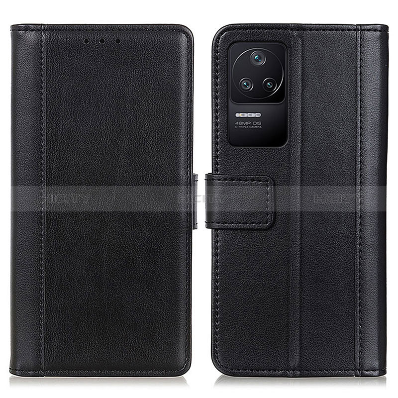 Coque Portefeuille Livre Cuir Etui Clapet N02P pour Xiaomi Redmi K40S 5G Noir Plus