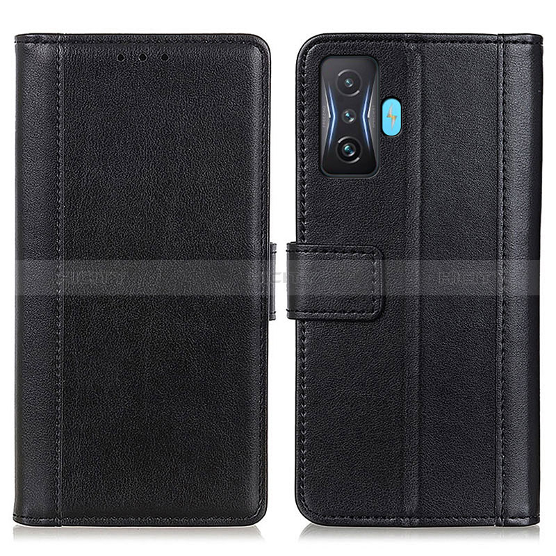 Coque Portefeuille Livre Cuir Etui Clapet N02P pour Xiaomi Redmi K50 Gaming 5G Noir Plus