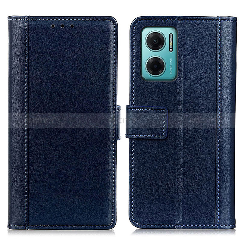 Coque Portefeuille Livre Cuir Etui Clapet N02P pour Xiaomi Redmi Note 11E 5G Bleu Plus