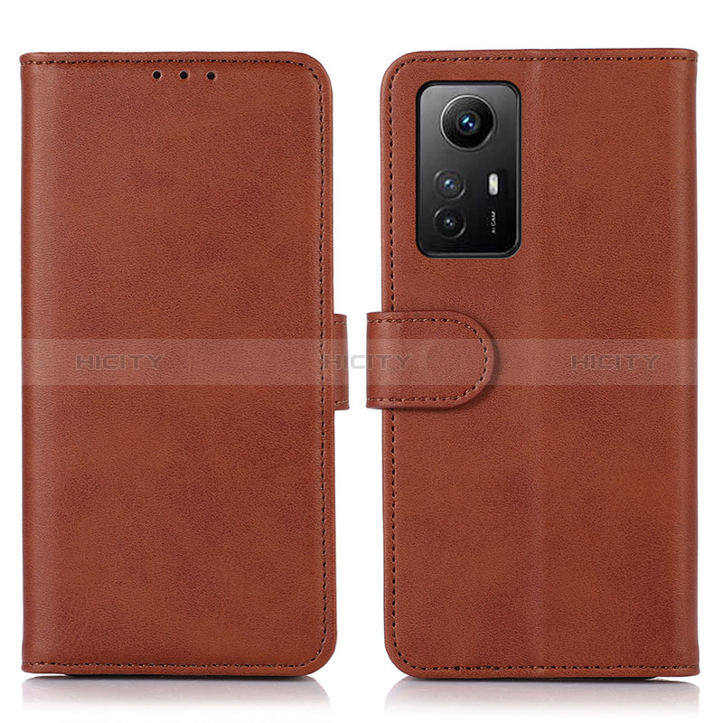 Coque Portefeuille Livre Cuir Etui Clapet N02P pour Xiaomi Redmi Note 12S Marron Plus